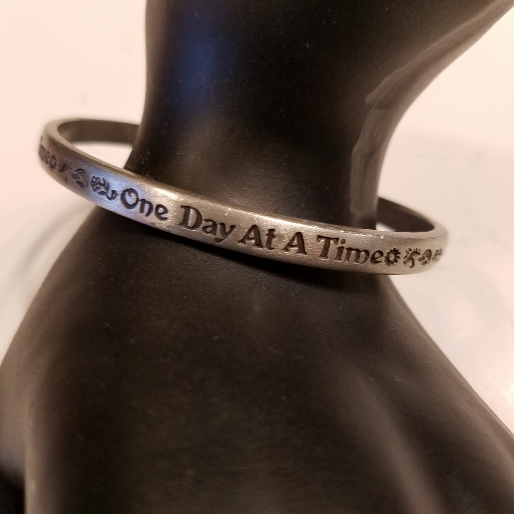 Vintage One Day At a Time Bangle Bracelet